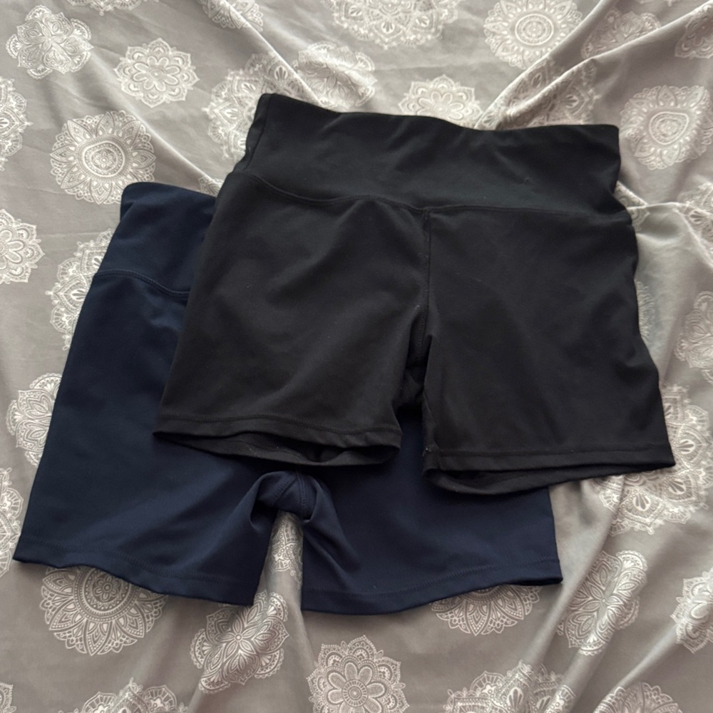 Women's Black and Navy Biker Shorts PACKAGE